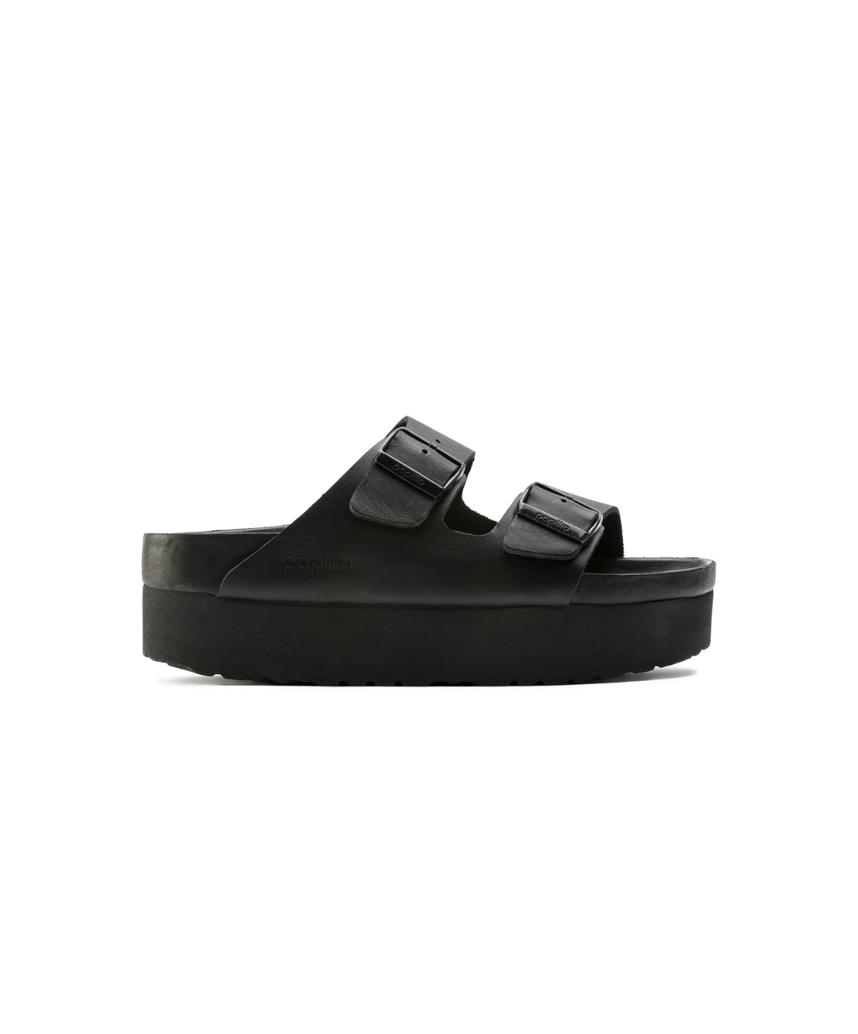 Papillio Arizona Leather Exquisite Black Platform Sandals