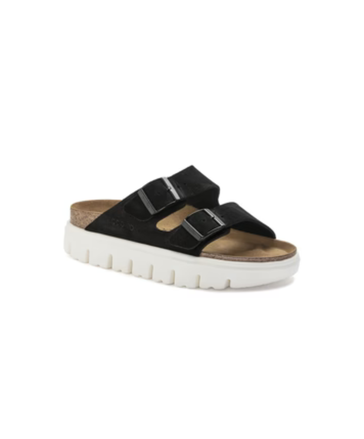 Papillio Arizona Chunky Suede Leather Black Sandals