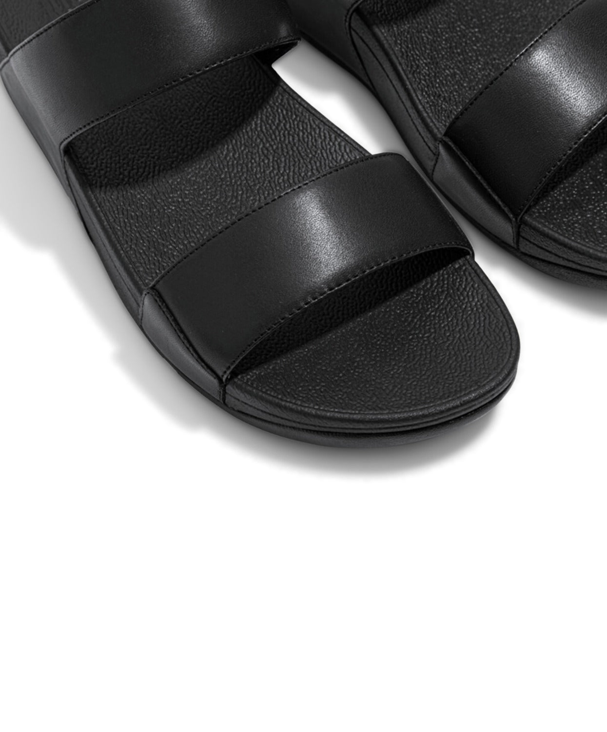 FitFlop Lulu Leather Slides Black