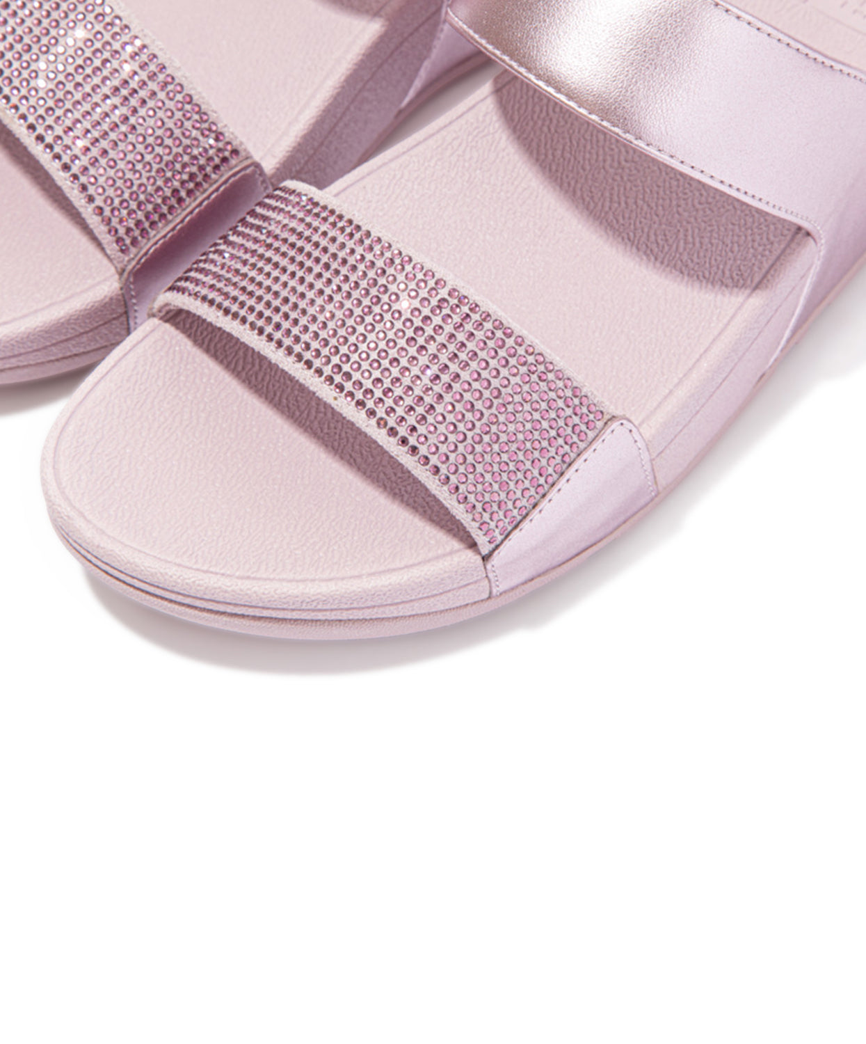 FitFlop Lulu Crystal Embellished Slides Purple