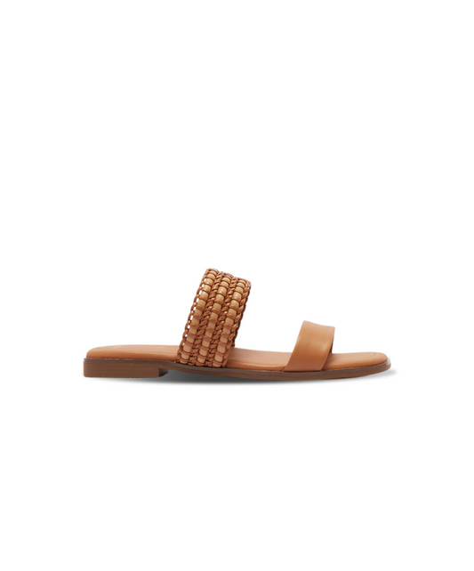Frankie4 Sloan Tan Weave Slide