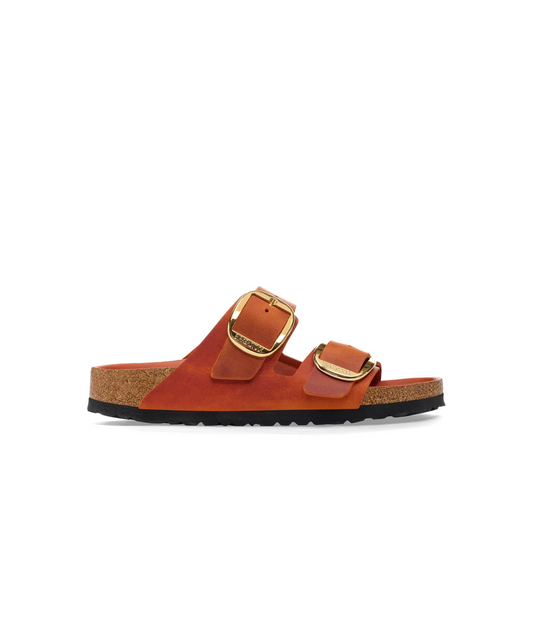 Birkenstock Arizona Big Buckle Oiled Leather Burnt Orange Sandals