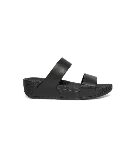 FitFlop Lulu Leather Slides Black